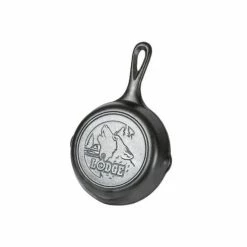 BBQ Accessories Lodge Wildlife Collection - Cast Iron Skillet 6.5" W/ Wolf Scene