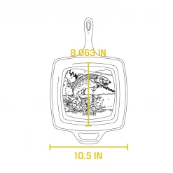 Lodge Wildlife Series - Cast Iron Grill Pan 10.5