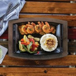 BBQ Accessories Lodge - Wood Walnut Stain Rectangular Underliner