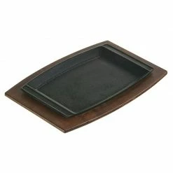 BBQ Accessories Lodge - Wood Walnut Stain Rectangular Underliner
