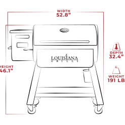 Louisiana Grills 1000 Black Label Series Pellet Grill With WIFI Control BBQs & Smokers