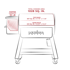 Louisiana Grills 1000 Black Label Series Pellet Grill With WIFI Control BBQs & Smokers