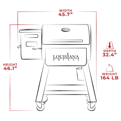 BBQs & Smokers Louisiana Grills 800 Black Label Series Pellet Grill With WIFI Control