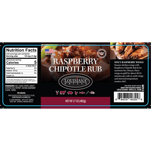 Louisiana Grills Raspberry Chipotle Rub (17oz) Sauces & Rubs 2 Louisiana Grills Raspberry Chipotle Rub (17oz) Sauces & Rubs