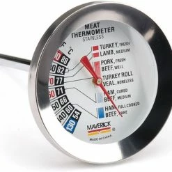 BBQ Accessories Maverick Housewares Oven-Chek Large Dial Meat Roast Thermometer, Silver RT-01