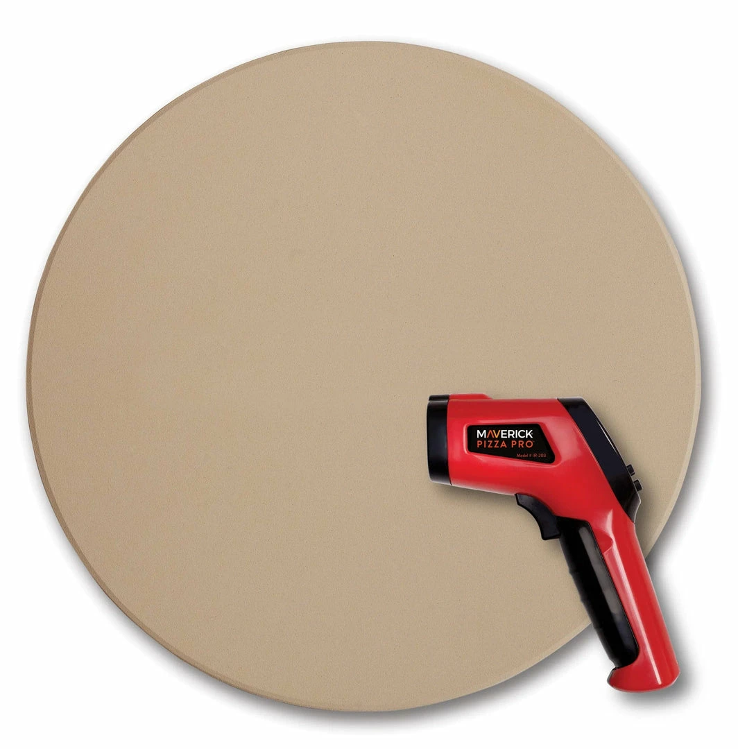 Maverick PIZZA PRO 15 INCH GRILLING STONE + INFRARED COOKING THERMOMETER KIT PS-15 BBQ Accessories 1 Maverick PIZZA PRO 15 INCH GRILLING STONE + INFRARED COOKING THERMOMETER KIT PS-15 BBQ Accessories