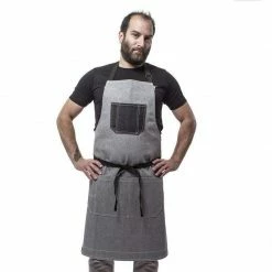 Maverick Medium Rare Boss Bib Apron Grey (Small) BBQ Accessories