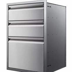 Outdoor Kitchen Cabinets & Storage Memphis Three Drawer Stack 21" VGC21DB3