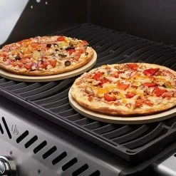 BBQ Accessories Napoleon 70000 10 Inch Personal Sized Pizza/Baking Stone Set