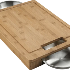 BBQ Accessories Napoleon 70012 PRO Cutting Board With Stainless Steel Bowls