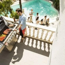 BBQs & Smokers Napoleon LEX 485 Natural Gas BBQ With Infrared Rear Burner And Infrared Side Burner