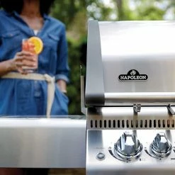 BBQs & Smokers Napoleon LEX 485 Natural Gas BBQ With Infrared Rear Burner And Infrared Side Burner