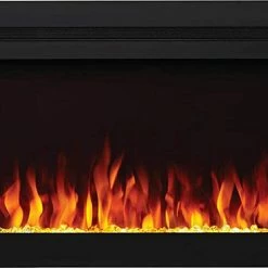 Fireplaces & Heaters Napoleon Purview 60-Inch Wall-Hanging Electric Fireplace, Black NEFL60HI