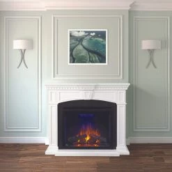 Fireplaces & Heaters Napoleon The Taylor Electric Fireplace Mantel Package NEFP33-0214W
