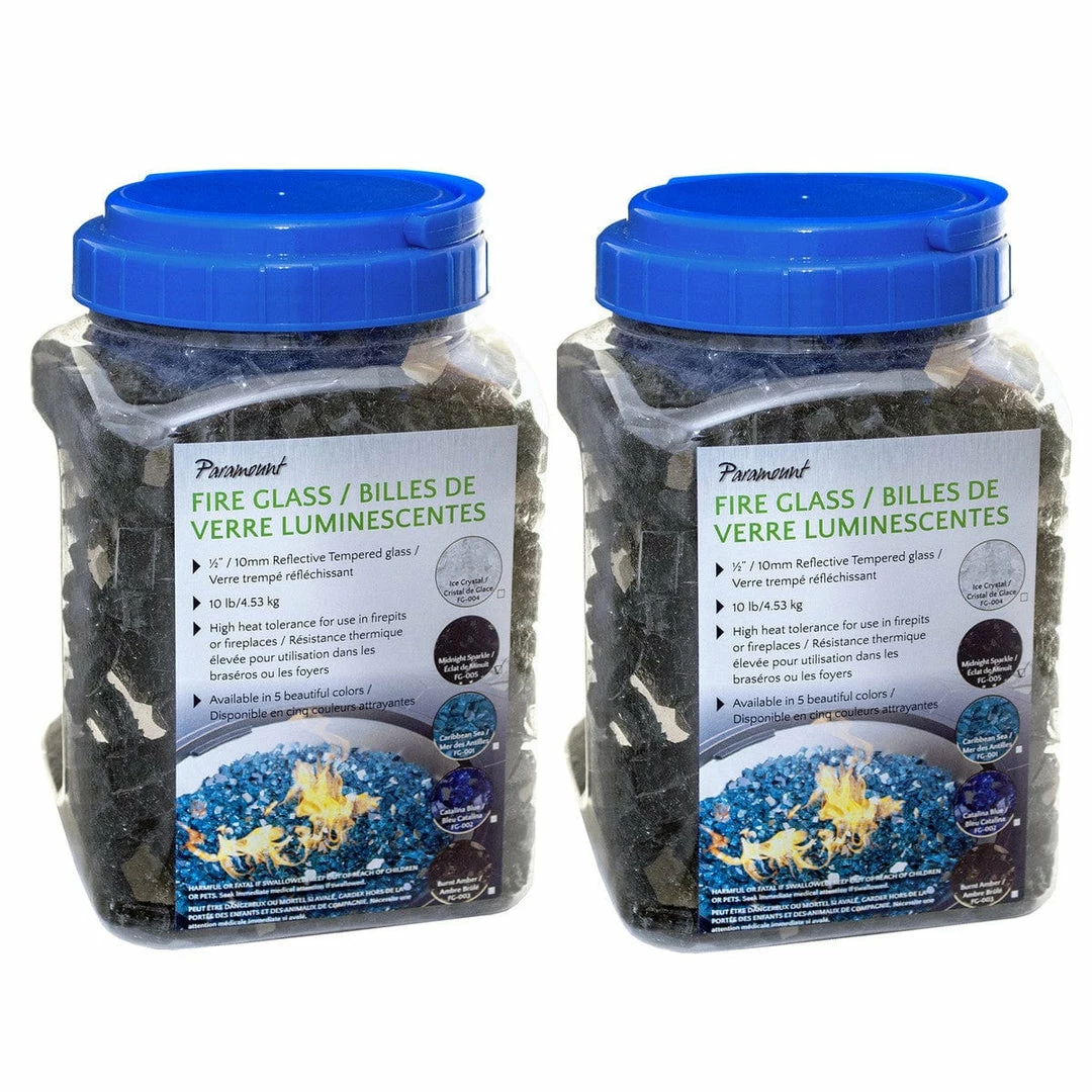 JR Home Paramount 1/2"Luminous Black Fire Glass (2 X 10lb Jars) FG-005 BBQ Accessories 3 JR Home Paramount 1/2"Luminous Black Fire Glass (2 X 10lb Jars) FG-005 BBQ Accessories