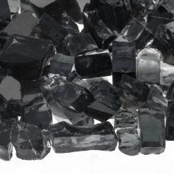 JR Home BBQ Accessories Paramount 1/2"Luminous Black FireGlass In 40 Lb/ 18.14 Kg Carton FG-005-40