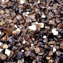 JR Home Paramount 1/2" Luminous Burnt Amber Fire Glass (2 X 10lb Jars) FG-003 BBQ Accessories