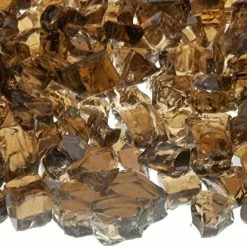 JR Home BBQ Accessories Paramount 1/2" Luminous Burnt Amber FireGlass In 40 Lb/ 18.14 Kg Carton FG-003-40