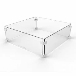 JR Home BBQ Accessories Paramount Fire Table Wind Guard, Square WGG-SQ-001