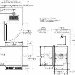 Perlick 24" C Series Indoor Beer Dispenser Single Tap With Stainless Steel Solid HC24TB-4-1RL-1