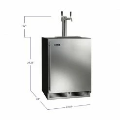 Perlick 24" C Series Outdoor Beer Dispenser Dual Tap With Fully Integrated Panel HC24TO-4-2R-2