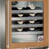 Perlick Signature Series Shallow Depth 18" Depth Outdoor Wine Reserve With Fully Integrated Panel-ready Glass Door, Hinge Right, With Lock HH24WO-4-4RL