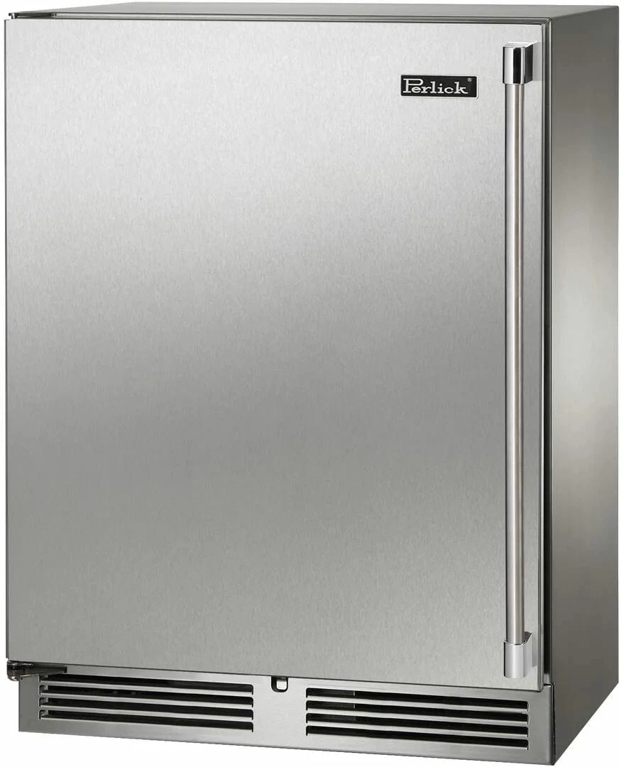 Perlick Signature Series Shallow Depth 18" Depth Outdoor Wine Reserver With Stainless Steel Solid Door, Hinge Left HH24WO-4-1L 1 Perlick Signature Series Shallow Depth 18" Depth Outdoor Wine Reserver With Stainless Steel Solid Door, Hinge Left HH24WO-4-1L