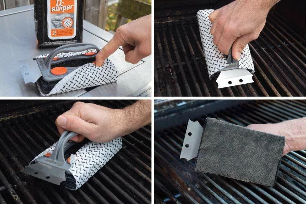 Proud Grill Brush W/ 25 Wipes Q-Swiper BBQ Accessories 5 Proud Grill Brush W/ 25 Wipes Q-Swiper BBQ Accessories
