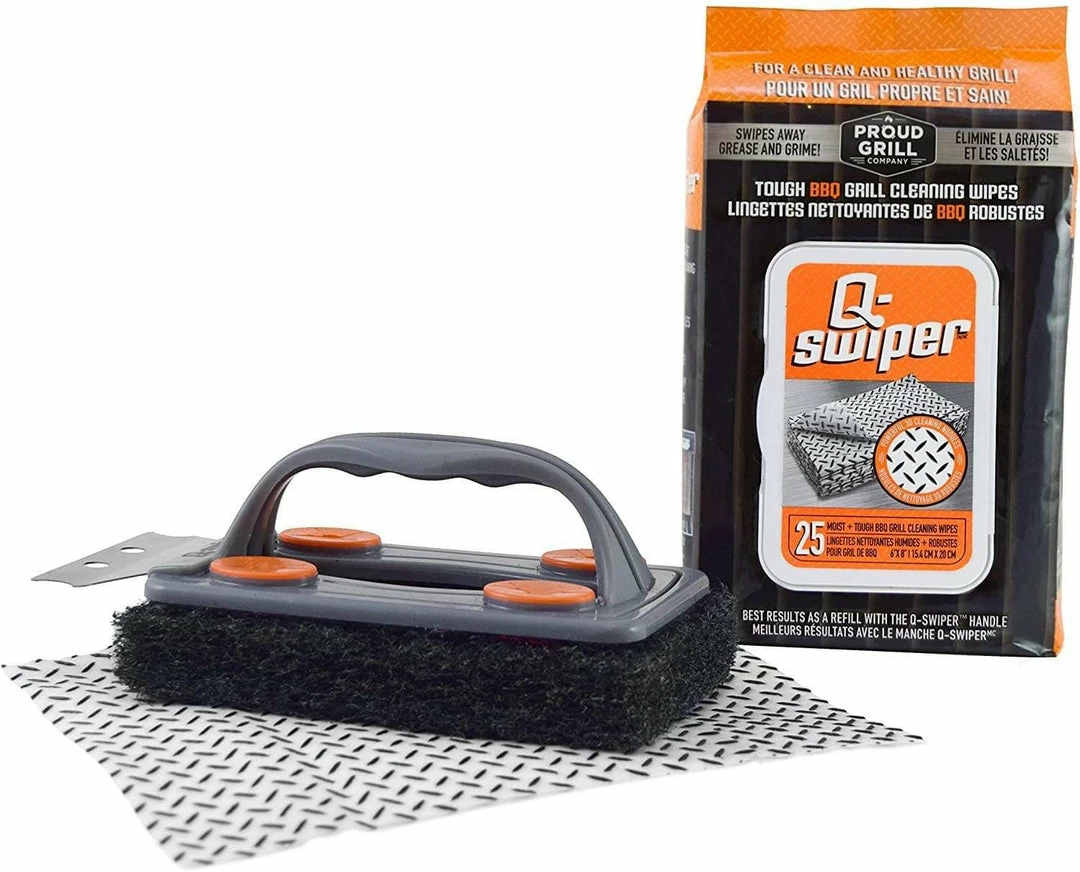 Proud Grill Brush W/ 25 Wipes Q-Swiper BBQ Accessories 1 Proud Grill Brush W/ 25 Wipes Q-Swiper BBQ Accessories