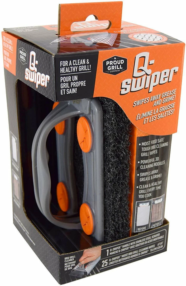 Proud Grill Brush W/ 25 Wipes Q-Swiper BBQ Accessories 2 Proud Grill Brush W/ 25 Wipes Q-Swiper BBQ Accessories