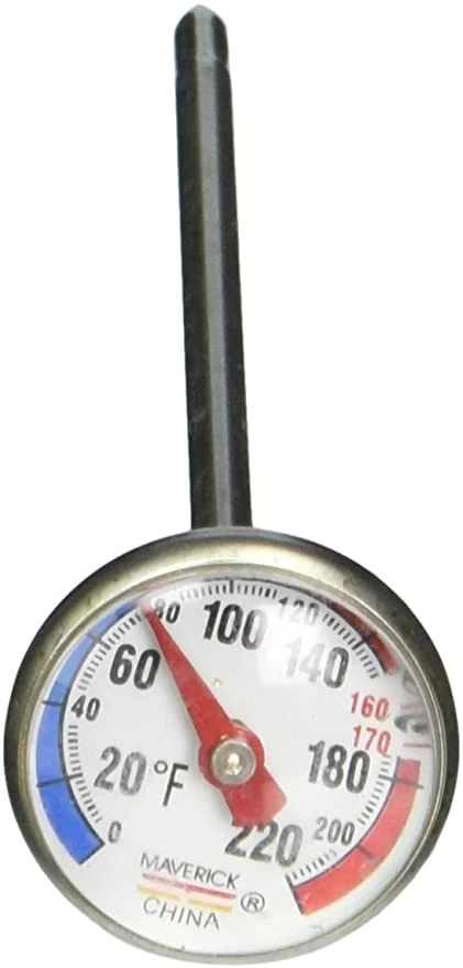 Maverick Redi-Chek 1-Inch Dial Professional Instant Read Thermometer, Silver IRT-01 1 Maverick Redi-Chek 1-Inch Dial Professional Instant Read Thermometer, Silver IRT-01