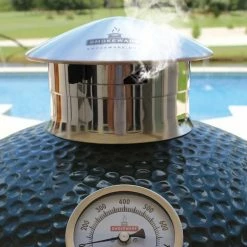 BBQ Replacement Parts Smokeware Big Green Egg Chimney Cap Damper - Stainless