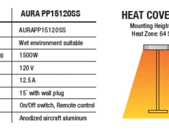 Aura Electric Infrared Heater (Stainless Steel) 14 Aura Electric Infrared Heater (Stainless Steel)