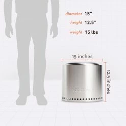 Solo Stove Ranger Portable Fire Pit SSRAN Stainless Steel Fireplaces & Heaters