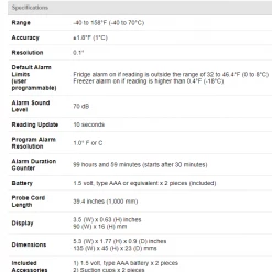 ThermoWorks Fridge/Freezer Thermometer RT8100