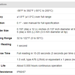 BBQ Accessories ThermoWorks Heavy Duty Waterproof Thermometer 12-inch RT610B-12