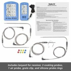 ThermoWorks Smoke X4 Long-Range Remote BBQ Alarm Thermometer TX-1800 BBQ Accessories