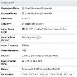 ThermoWorks Extra Big & Loud Timer TX-4100 BBQ Accessories