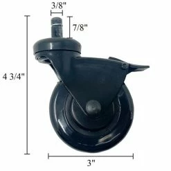 BBQ Replacement Parts Traeger 3" Caster W/brake Elite 22 34 Pig HDW302