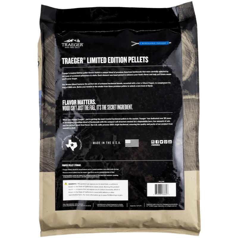 Traeger Limited Edition Brisket Blend Hardwood Pellets PEL348 2 Traeger Limited Edition Brisket Blend Hardwood Pellets PEL348