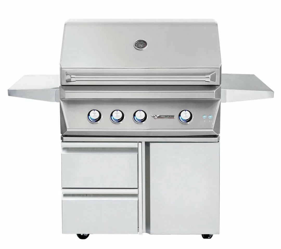 Twin Eagles Freestanding Grill - Stainless Steel Cart W/ Storage Drawers & Access Door 3 Twin Eagles Freestanding Grill - Stainless Steel Cart W/ Storage Drawers & Access Door