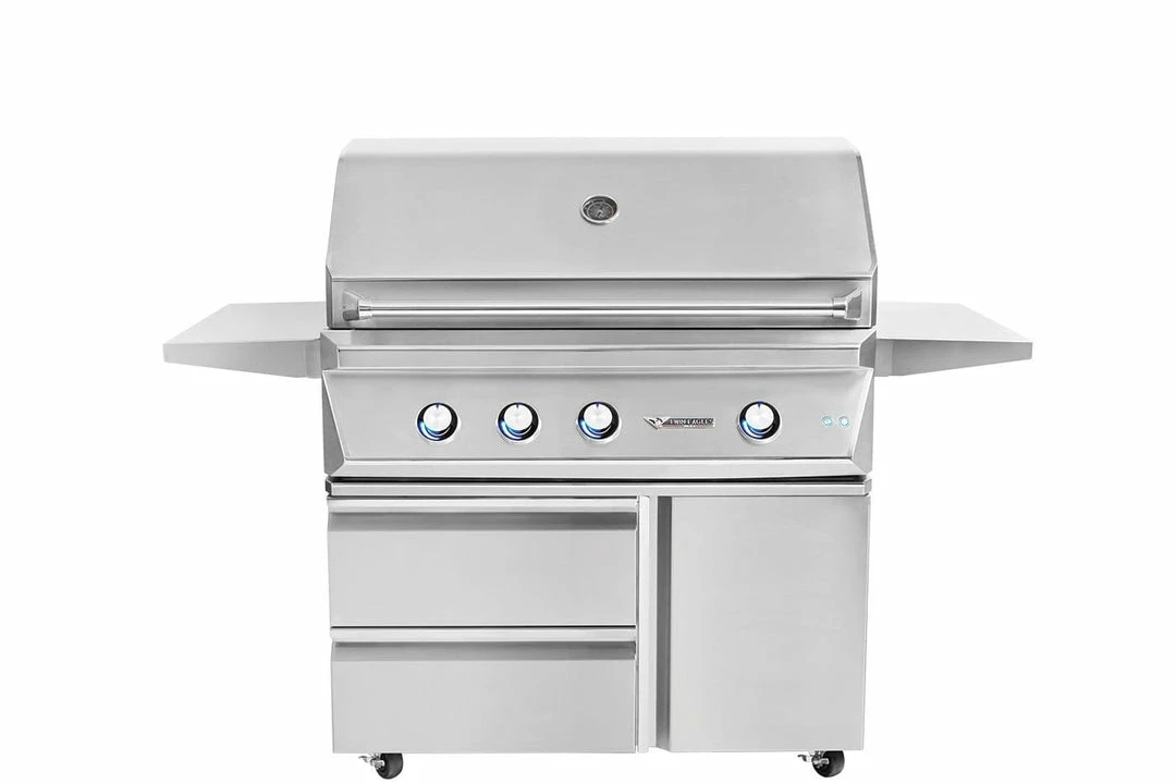 Twin Eagles Freestanding Grill - Stainless Steel Cart W/ Storage Drawers & Access Door 4 Twin Eagles Freestanding Grill - Stainless Steel Cart W/ Storage Drawers & Access Door