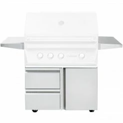 Twin Eagles Freestanding Grill - Stainless Steel Cart W/ Storage Drawers & Access Door