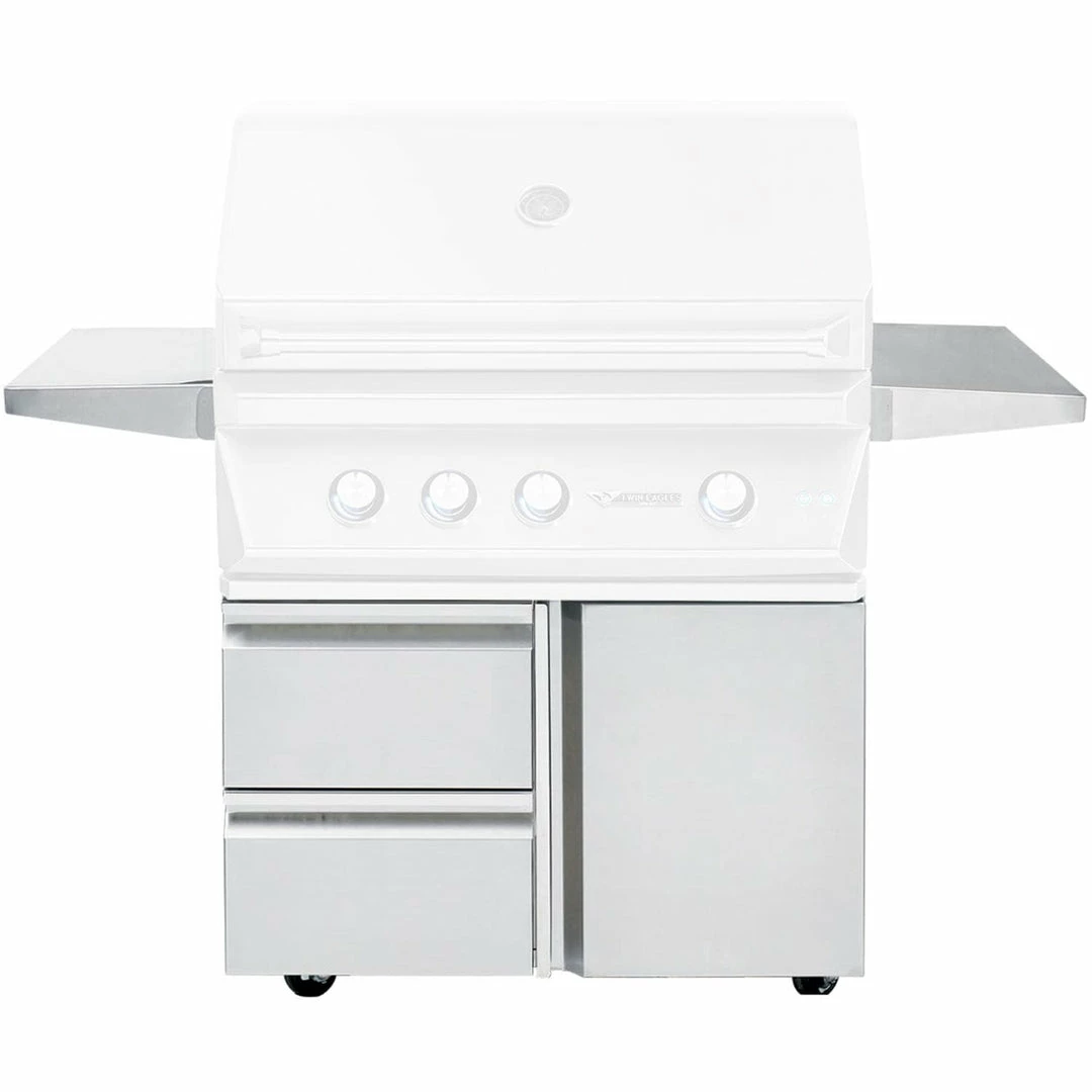 Twin Eagles Freestanding Grill - Stainless Steel Cart W/ Storage Drawers & Access Door 1 Twin Eagles Freestanding Grill - Stainless Steel Cart W/ Storage Drawers & Access Door