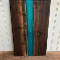 Urban Barrel Company Epoxy River Charcuterie Board (Black Walnut) BBQ Accessories