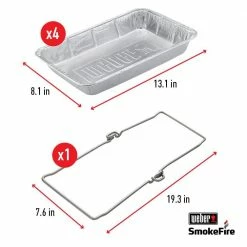 Grease Trays, Grease Cups & Drip Pans Weber 7004 SMOKEFIRE Wet Smoke Kit 22 Grease Trays, Grease Cups & Drip Pans Weber 7004 SMOKEFIRE Wet Smoke Kit