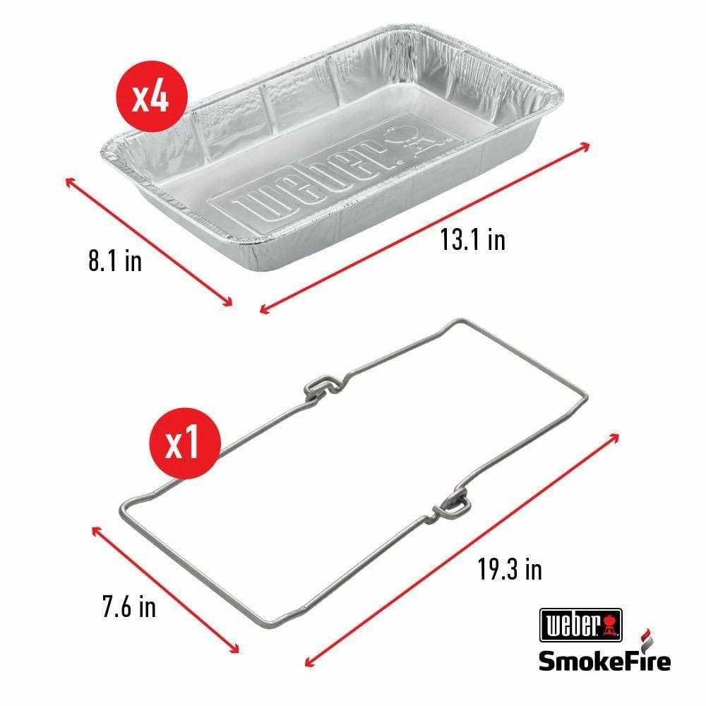 Grease Trays, Grease Cups & Drip Pans Weber 7004 SMOKEFIRE Wet Smoke Kit 11 Grease Trays, Grease Cups & Drip Pans Weber 7004 SMOKEFIRE Wet Smoke Kit