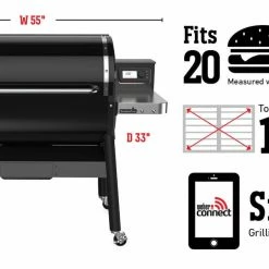 Weber Smokefire EPX6 Wood Fired Pellet Grill (Stealth Edition) BBQs & Smokers 7 Weber Smokefire EPX6 Wood Fired Pellet Grill (Stealth Edition) BBQs & Smokers